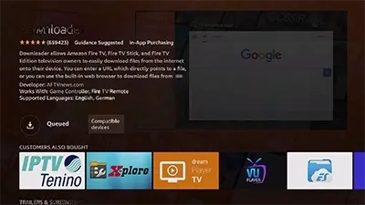 Appstore Fire TV : fiche de l’application Downloader